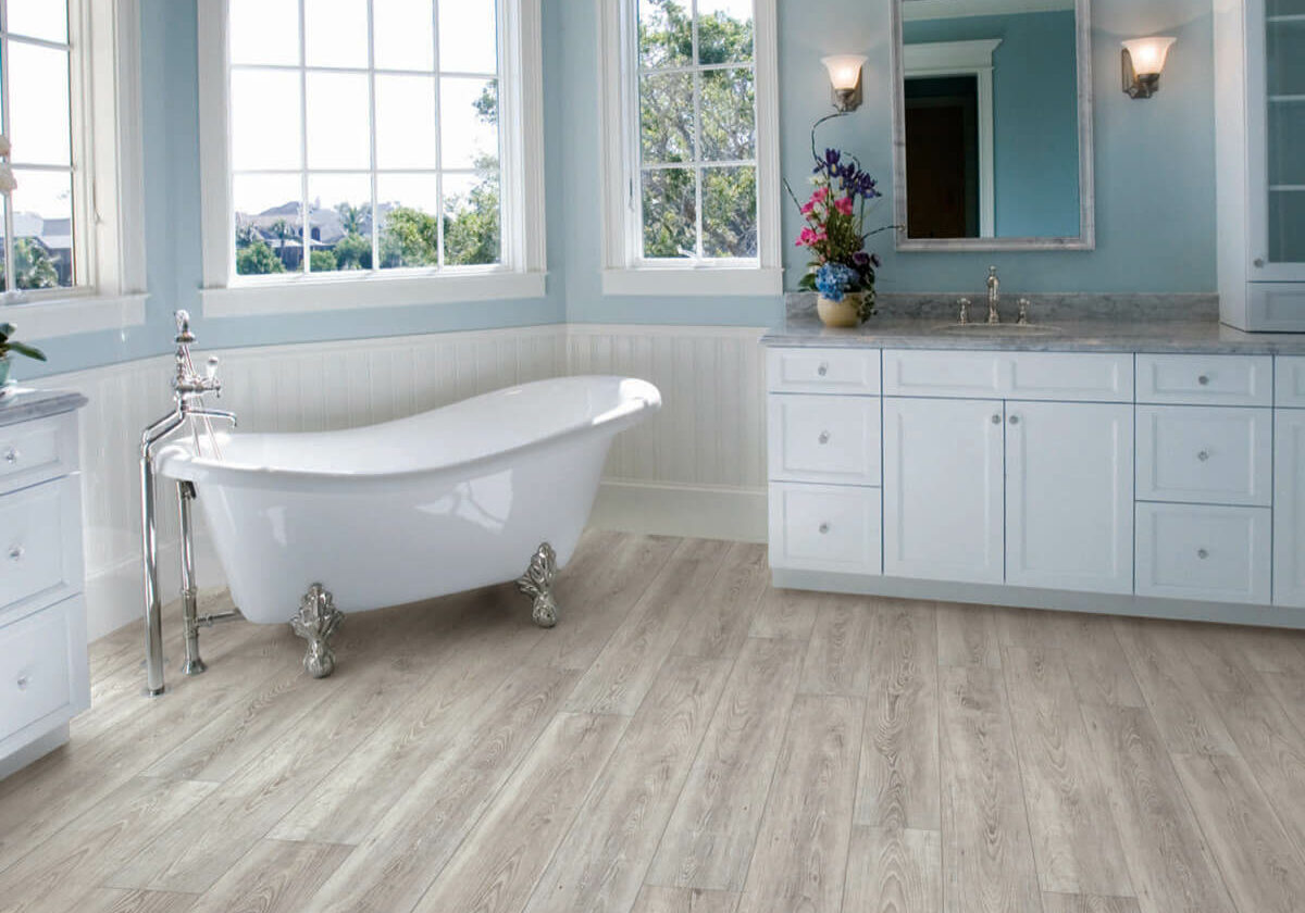 vinyl flooring in bathroom | Homespun Furniture | Riverview, MI